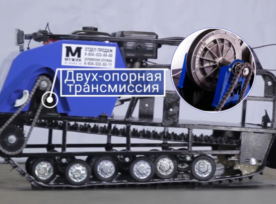 Двухопорная трансмиссия вариатора