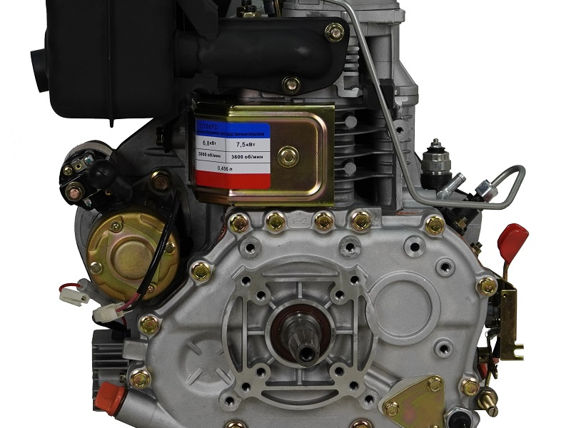 Двигатель Lifan Diesel 188FD, конусный вал, катушка 6 Ампер