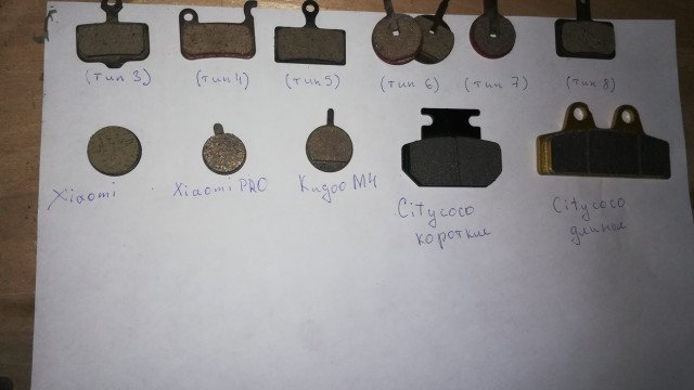 Тормозные колодки для электросамокатов