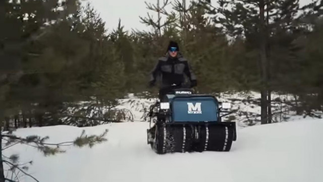Мотобуксировщик на катковой подвеске